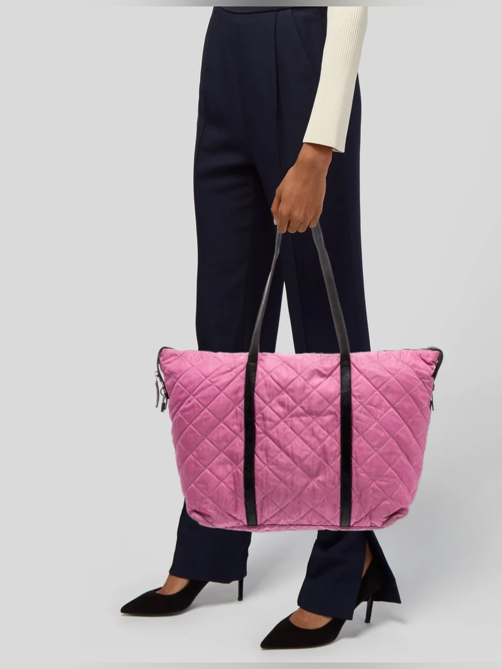 Prada Tessuto Nylon Tote / Shoulder Bag - Pink - Picture 2 of 11